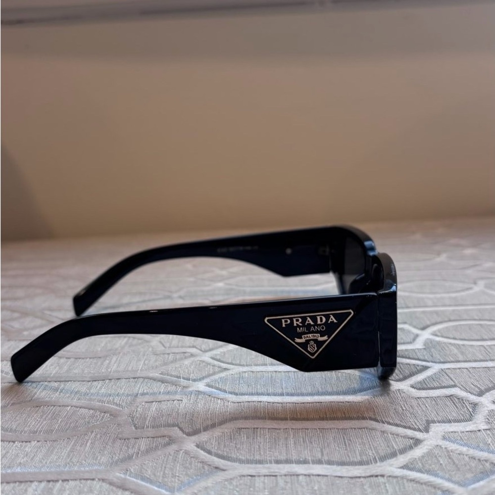 Prada Black Rectangular Sunglasses - image 4
